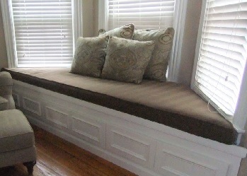We offer Window Seat Cushions in a Trapezoid Shape