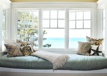 We offer Window Seat Cushions with Feather Interiors